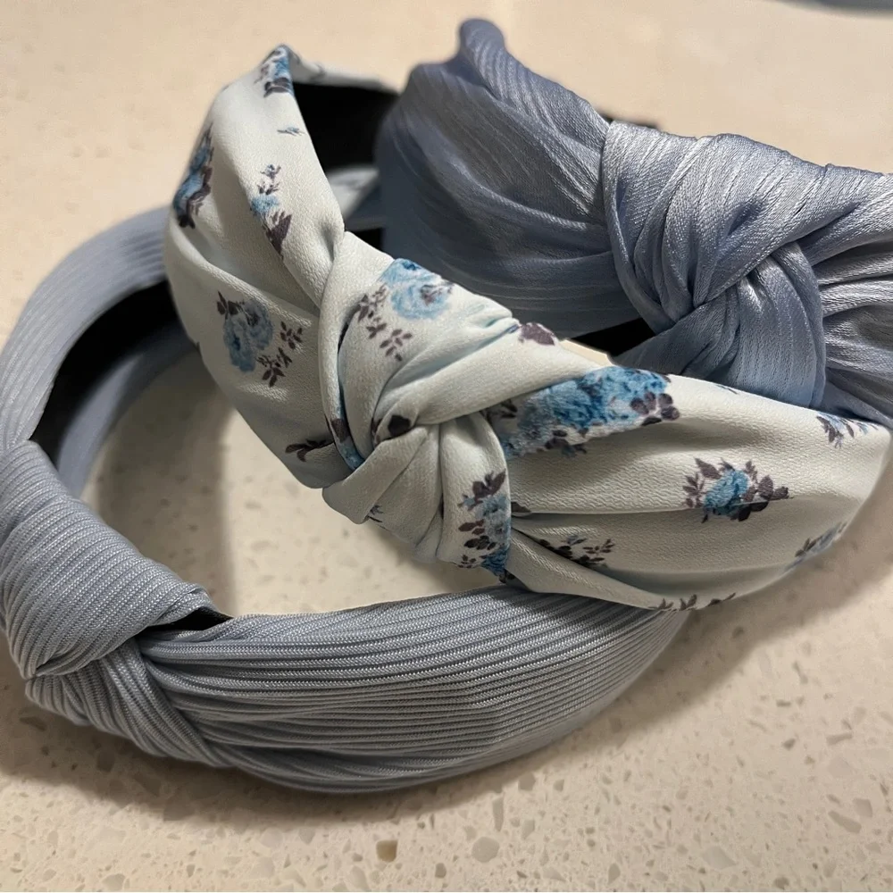 Blue floral‎ set of 3 headbands